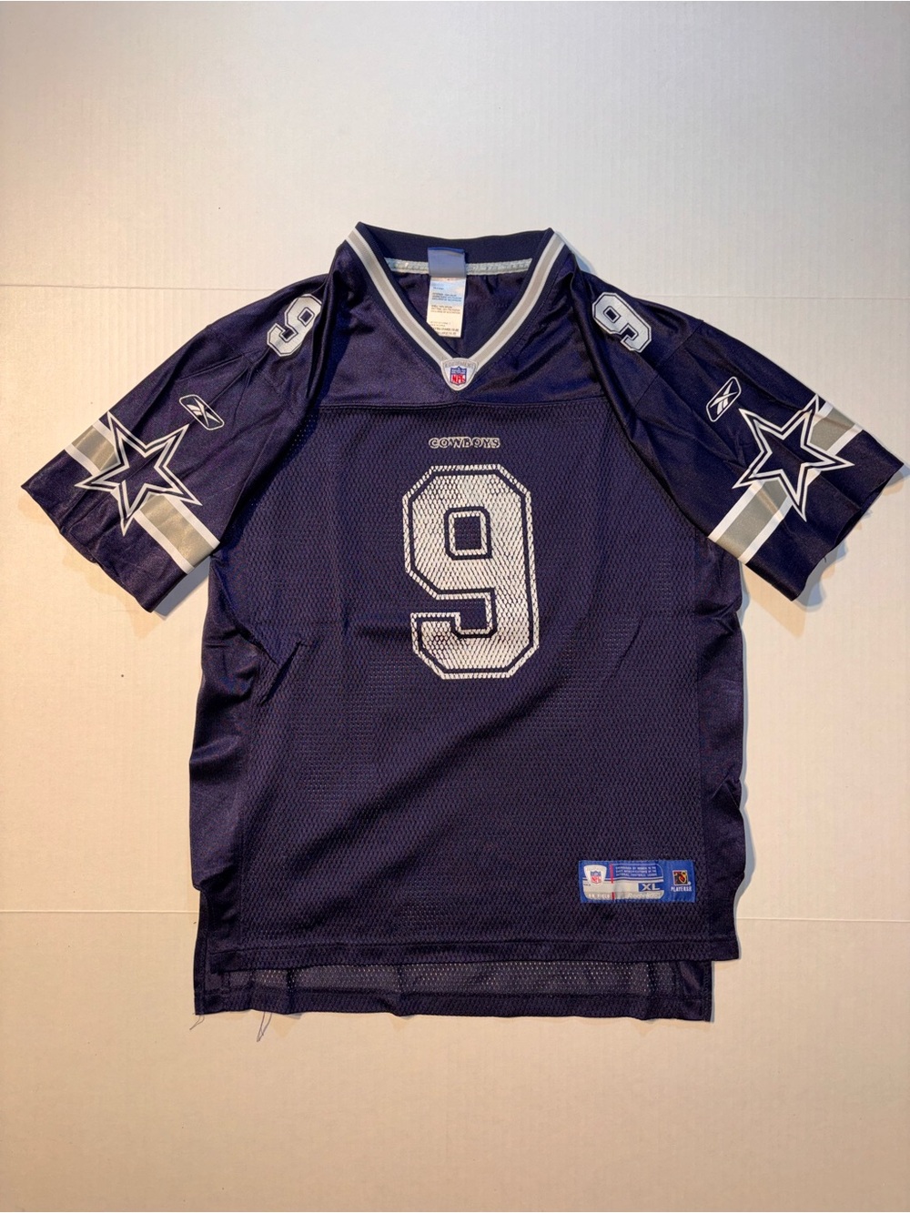 Vtg Reebok NFL On Field Dallas Cowboys Tony Romo #9 Football Jersey Youth XL